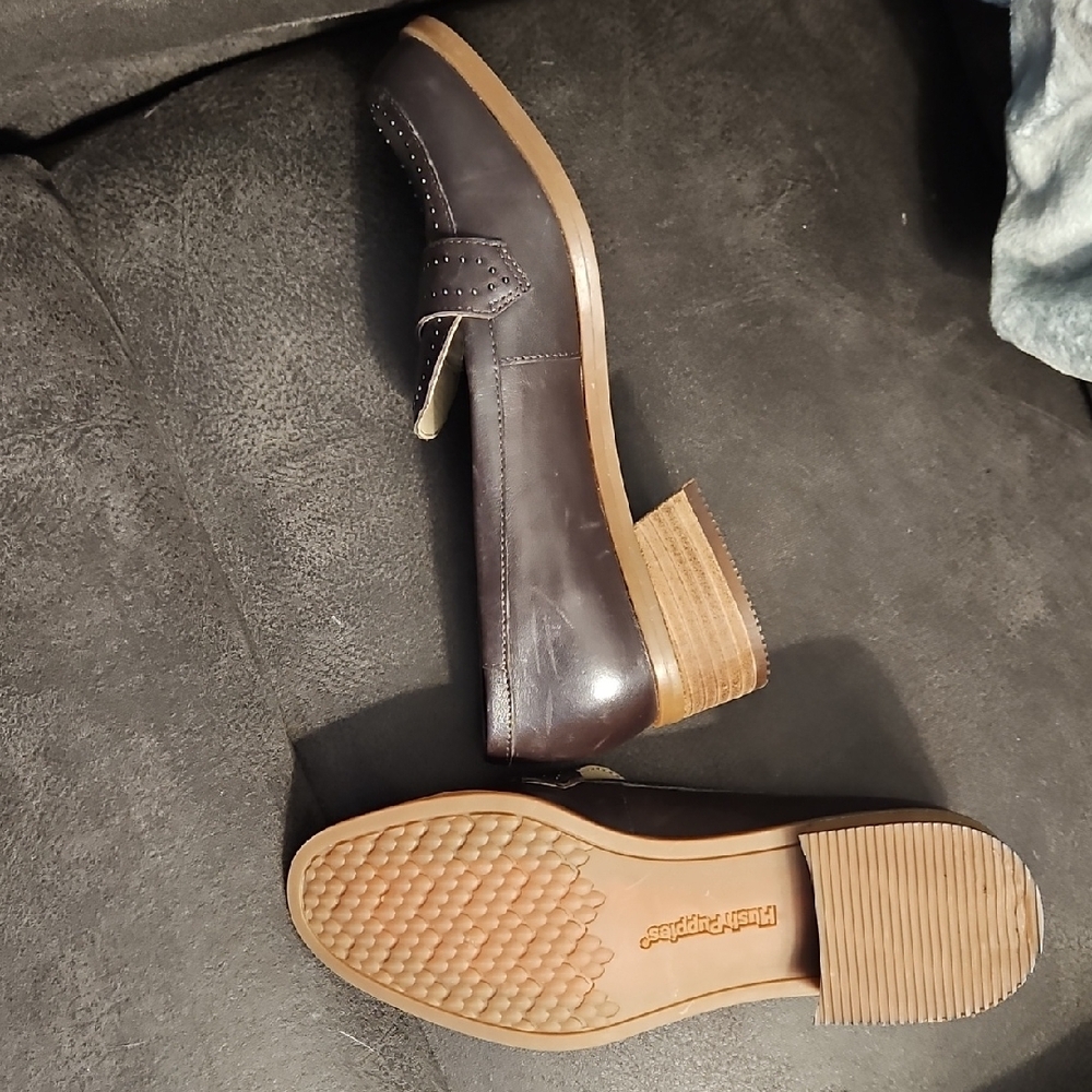 Hush Puppies Dark Brown Leather Flats - Picture 6 of 6